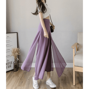 Calça Pantalona de Chiffon Libre