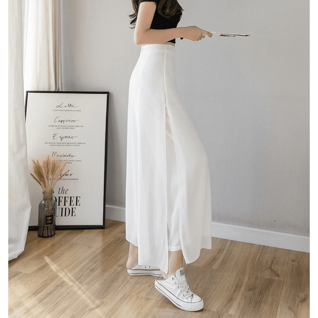 Calça Pantalona de Chiffon Libre