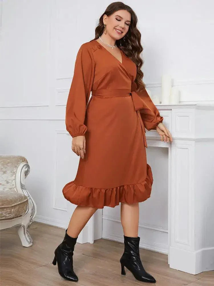 Vestido Mídi Transpassado Azalea - Plus Size