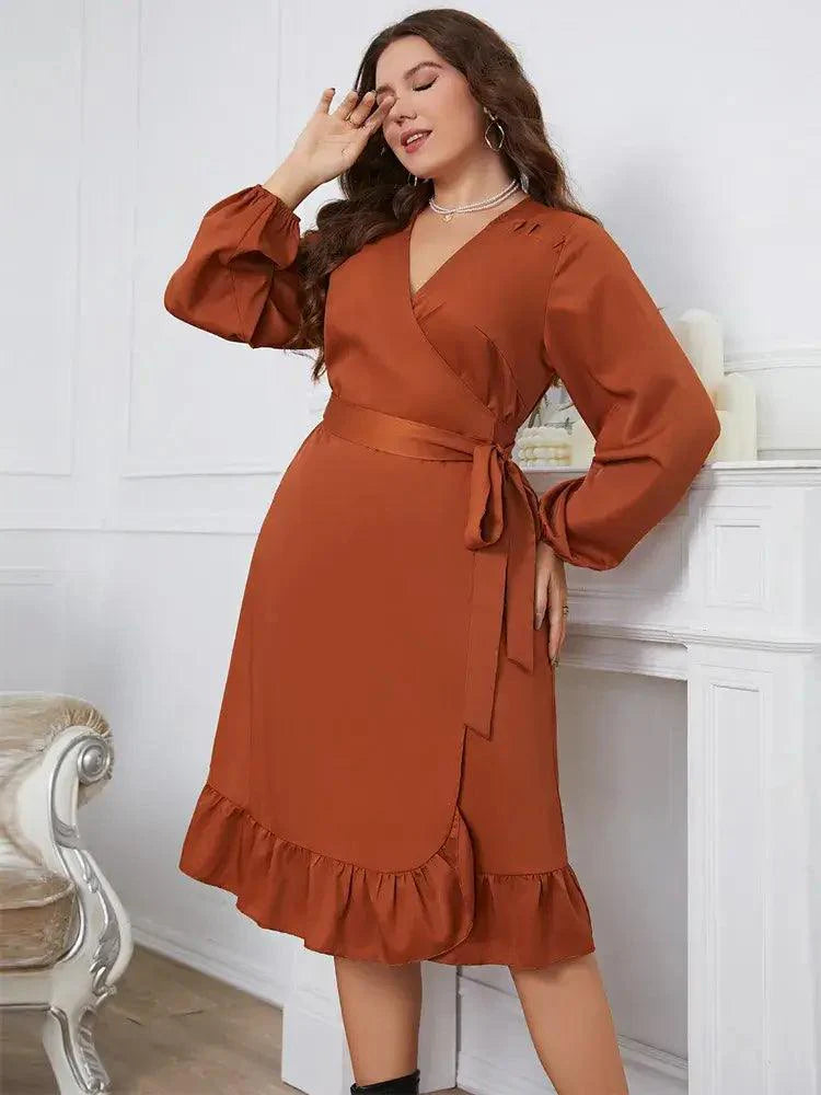 Vestido Mídi Transpassado Azalea - Plus Size