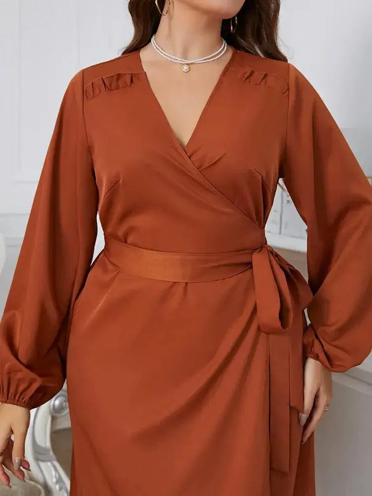 Vestido Mídi Transpassado Azalea - Plus Size