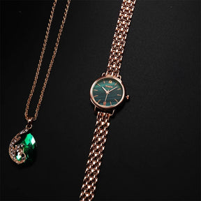Relógio Rosa Ouro Luxe Femme